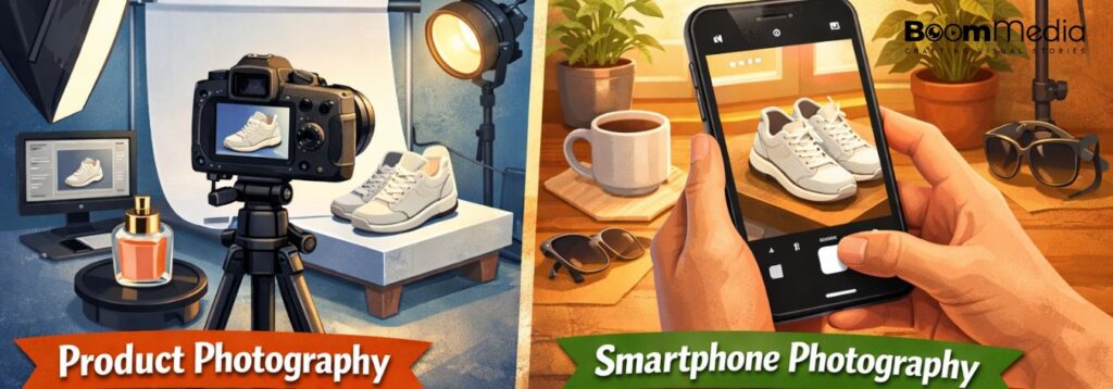 Product Photography vs Smartphone Photography: What’s the Difference?
