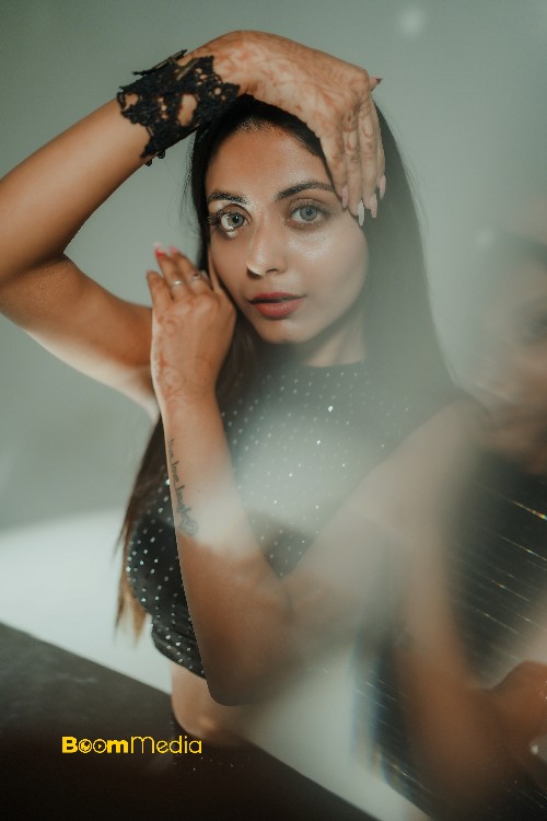 Yadvi Black Dress Closeup Shoot