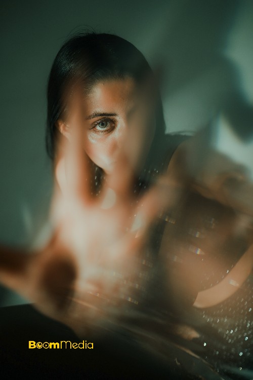 Yadvi Black Dress Hand Pose