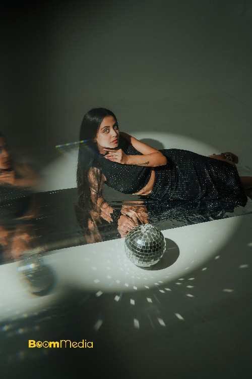 Yadvi Black Dress Night Light Shoot